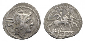 Anonymous, Rome, 211-208 BC. AR Sestertius (13mm, 1.06g, 9h). Near VF