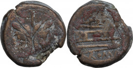 Anonymous, Rome, after 211 BC. Æ As (32mm, 33.50g). Fine - Good Fine