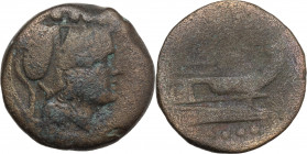 Anonymous, Sardinia, after 211 BC. Æ Triens (23.5mm, 9.40g). Fine
