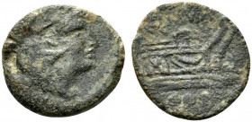 Anonymous, Rome, after 211 BC. Unofficial Æ Quadrans (17mm, 3.22g, 11h). Good Fine