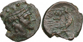 Anonymous, Rome, after 211 BC. Æ Sextans (17mm, 2.10g). Good Fine