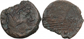 Star series, Rome, 169-158 BC. Æ Quadrans (17.5mm, 2.50g). Fine