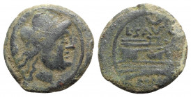 L. Saufeius, Rome, 152 BC. Æ Semis (25mm, 7.89g, 9h). Good Fine