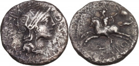 M. Sergius Silus, Rome, 116-115 BC. AR Denarius (17mm, 3.20g). Fine