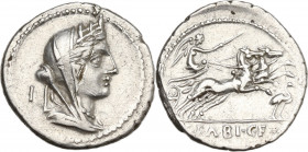 C. Fabius C.f. Hadrianus, Rome, 102 BC. AR Denarius (20mm, 3.80g). Scratches, otherwise VF