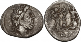T. Cloulius, Rome, 98 BC. AR Quinarius (17mm, 1.70g). Fine - Good Fine