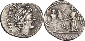 C. Egnatuleius C.f., Rome, 97 BC. AR Quinarius (16.5mm, 1.70g). Good Fine - near VF