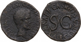 Augustus (27 BC-AD 14). Æ As (27mm, 10.00g). Rome; C. Asinius Gallus, moneyer. Good Fine