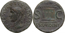 Divus Augustus (died AD 14). Æ As (27.5mm, 10.80g). Rome - R/ Altar. Near VF