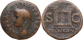 Divus Augustus (died AD 14). Æ As (30mm, 10.20g). Rome - R/ Altar. Fine - Good Fine