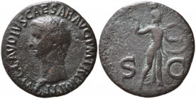 Claudius (41-54). Æ As (28mm, 9.31g). Rome - R/ Minerva. Good Fine