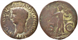 Claudius (41-54). Æ As (28mm, 9.46g). Rome - R/ Minerva. Fine