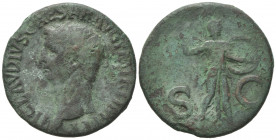 Claudius (41-54). Æ As (27mm, 10.11g). Rome - R/ Minerva. Fine
