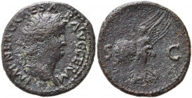 Nero (54-68). Æ As (27mm, 10.04g). Rome - R/ Victory. Good Fine