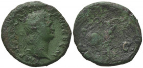 Nero (54-68). Æ As (29mm, 11.62g). Rome - R/ Victory. Fine