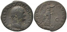 Vespasian (69-79). Æ As (26mm, 6.96g). Rome - R/ Victory on prow. Fine - Good Fine