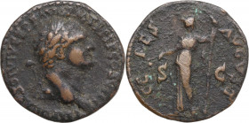 Domitian (81-96). Æ As (25mm, 9.60g). Rome - R/ Ceres. Good Fine