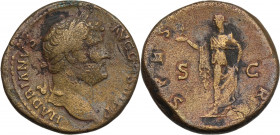 Hadrian (117-138). Æ Sestertius (32mm, 29.10g). Rome - R/ Spes. Fine - Good Fine