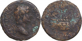 Hadrian (117-138). Æ As (26mm, 10.20g). Rome - R/ Galley. Fine