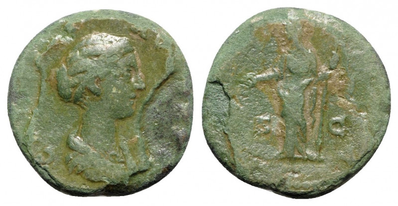 Crispina (Augusta, 178-182). Æ As (24mm, 7.16g, 12h). Rome - R/ Juno. Fine
