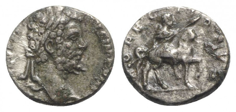 Septimius Severus (193-211). AR Denarius (16.5mm, 3.07g, 6h). Rome - R/ Emperor ...