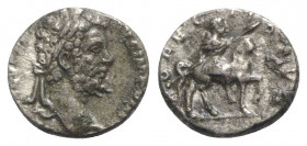 Septimius Severus (193-211). AR Denarius (16.5mm, 3.07g, 6h). Rome - R/ Emperor on horseback. Near VF