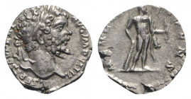 Septimius Severus (193-211). AR Denarius (17mm, 2.70g, 12h). Rome - R/ Hercules. VF