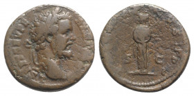 Septimius Severus (193-211). Æ As (24mm, 9.19g, 11h). Rome - R/ Minerva. Good Fine