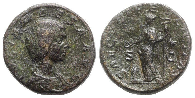 Julia Maesa (Augusta, 218-224/5). Æ Sestertius (30mm, 21.56g, 6h). Rome - R/ Fel...