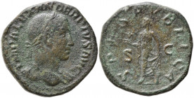 Severus Alexander (222-235). Æ Sestertius (31mm, 23.21g). Rome - R/ Spes. Good Fine