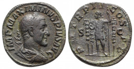 Maximinus I (235-238). Æ Sestertius (31mm, 19.17g, 12h). Rome - R/ Liberalitas. Near VF