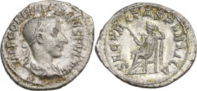 Gordian III (238-244). AR Denarius (21mm, 3.30g). Rome - R/ Securitas. Near VF