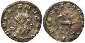 Gallienus (253-268). Antoninianus (20mm, 2.76g). Rome - R/ Antelope. Good Fine - near VF