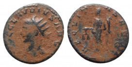 Claudius II (268-270). Radiate (19.5mm, 3.41g, 12h). Antioch - R/ Aequitas. Good Fine