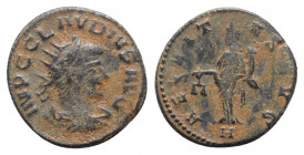 Claudius II (268-270). Radiate (19mm, 3.20g, 6h). Antioch - R/ Aequitas. Good Fine