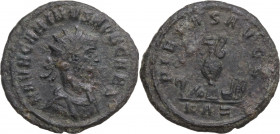 Carinus (Caesar, 282-283). Radiate (22mm, 3.20g). Rome - R/ Implements. Good Fine