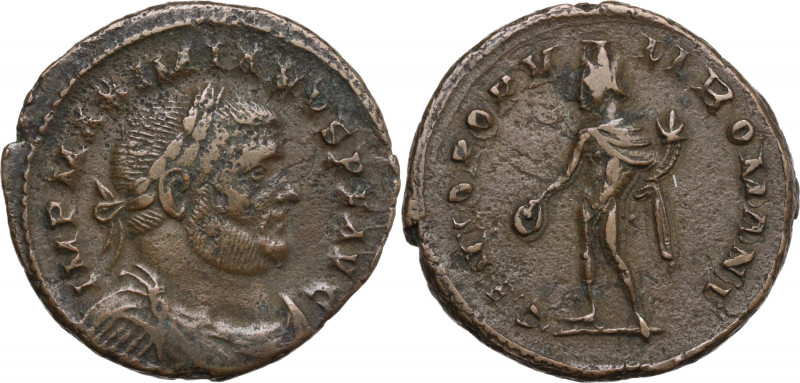 Maximianus (Second reign, 307-308). Æ Follis (28mm, 8.50g). Londinium - R/ Geniu...