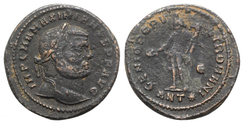 Maximianus (286-305). Æ Follis (28mm, 10.19g, 12h). Antioch - R/ Genius. Good Fi...