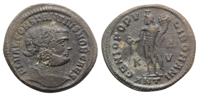 Constantius I (Caesar, 293-305). Æ Follis (27mm, 9.04g, 11h). Antioch - R/ Geniu...