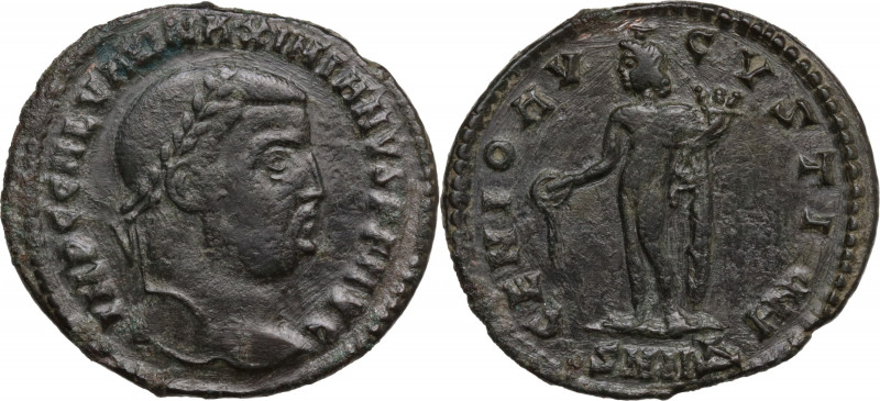 Galerius (305-311). Æ Follis (26.5mm, 5.50g). Nicomedia - R/ Genius. Near VF