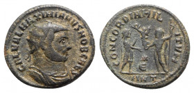 Galerius (305-311). Æ Radiate (21mm, 4.01g, 12h). Antioch - R/ Genius. Near VF