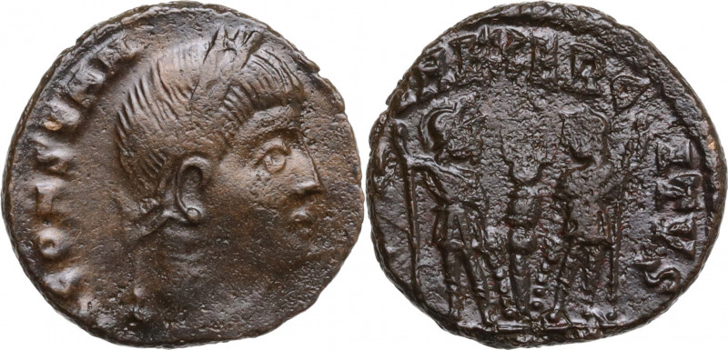 Constantine I (307/310-337). Æ Follis (13.5mm, 1.60g). Uncertain mint - R/ Soldi...