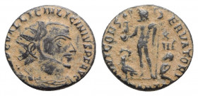 Licinius I (308-324). Æ Follis (17mm, 2.84g, 11h). Antioch - R/ Jupiter. Good Fine - near VF