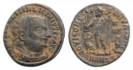 Licinius I (308-324). Æ Follis (18mm, 2.66g, 11h). Antioch - R/ Jupiter. Good Fine