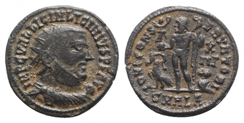 Licinius I (308-324). Æ Follis (20mm, 2.78g, 11h). Alexandria - R/ Jupiter. Near...