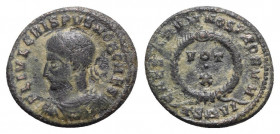 Crispus (Caesar, 316-326). Æ Follis (19mm, 2.88g, 12h). Thessalonica. Good Fine