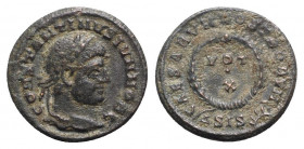 Constantine II (Caesar, 316-337). Æ Follis (18mm, 2.78g, 6h). Siscia. Good Fine