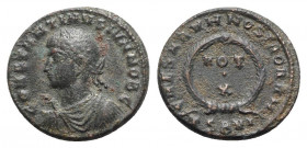 Constantine II (Caesar, 316-337). Æ Follis (19mm, 3.54g, 6h). Thessalonica. Good Fine - near VF