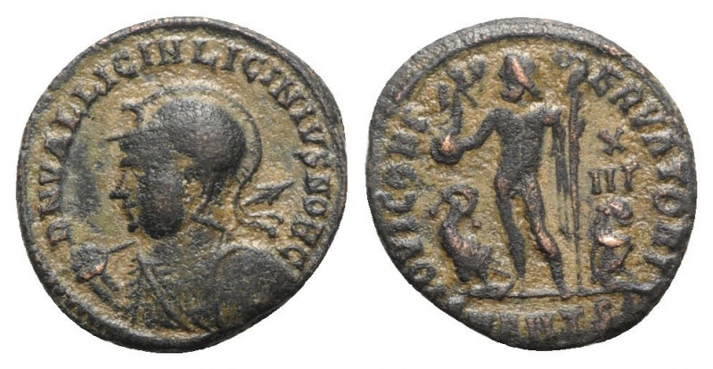 Licinius II (Caesar, 317-324). Æ Follis (19mm, 3.03g, 12h). Antioch - R/ Jupiter...