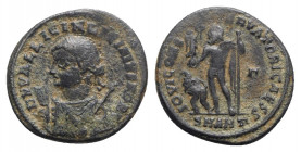 Licinius II (Caesar, 317-324). Æ Follis (20mm, 3.20g, 12h). Antioch - R/ Jupiter. Good Fine